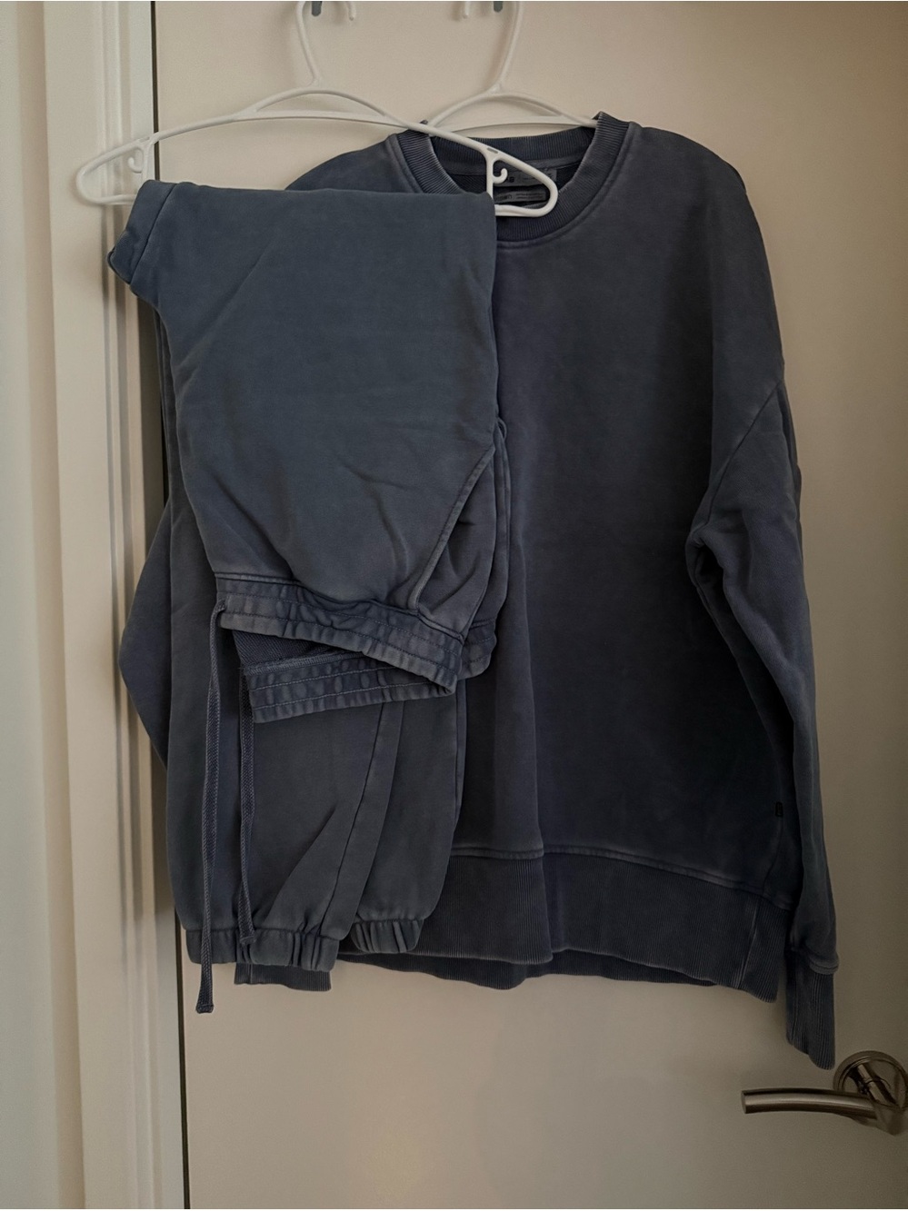 Washed Slate Crewneck Sweatshirt and Joggers Set